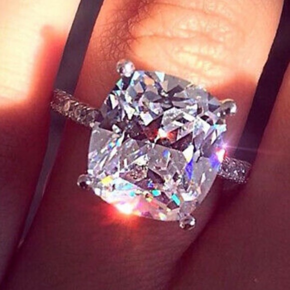 NEW 925 Sterling Silver Square Stone ❇️ Ring - Picture 2 of 10